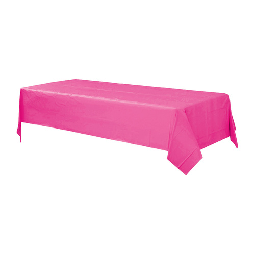 Plastic Rectangular Tablecover Bright Pink