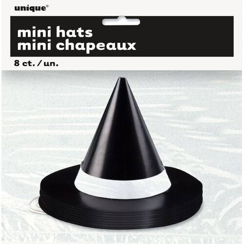 8 Mini Witch Party Hats