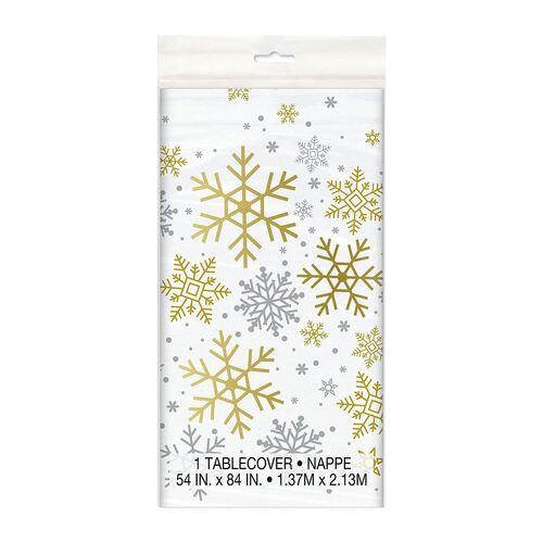 Snowflake Silver & Gold Tablecover