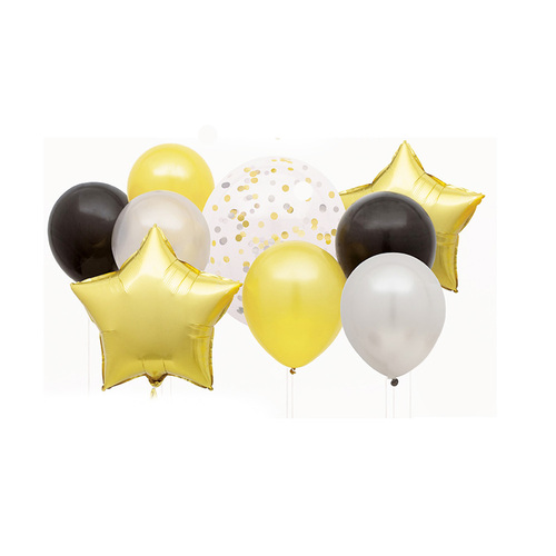 Black & Gold Balloon Bouquet Kit