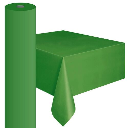 Plastic Table Roll Festive Green
