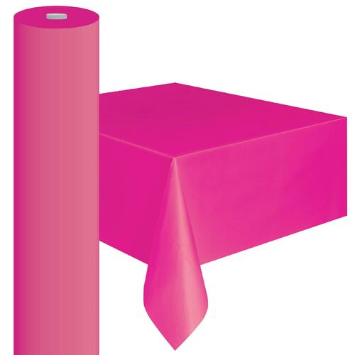 Plastic Table Roll Bright Pink