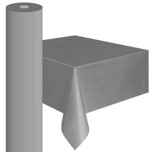 Plastic Table Roll Silver