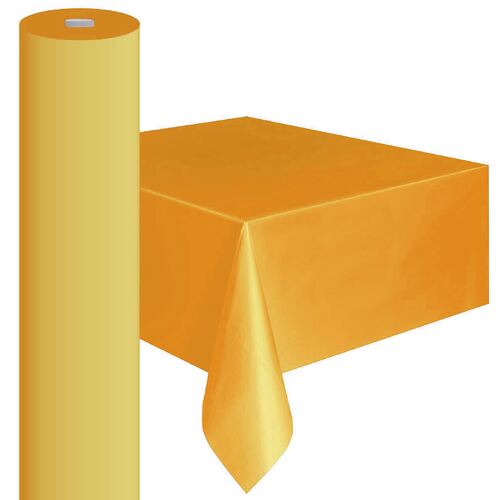Plastic Table Roll Gold Sparkle