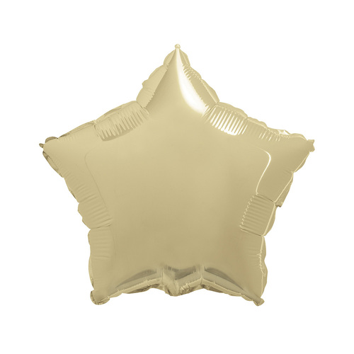 45cm Champagne Gold Star Foil Balloon Packaged