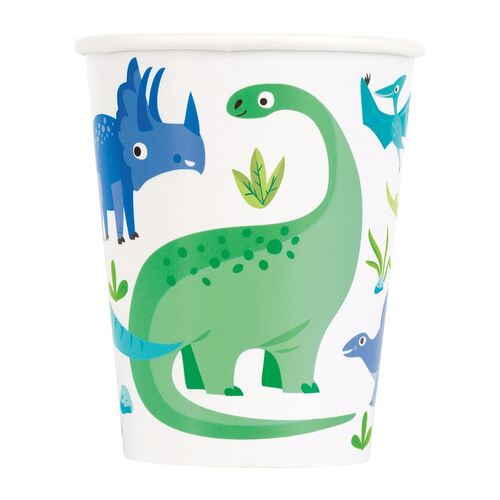 Dinosaur Paper Cups 270ml 8 Pack
