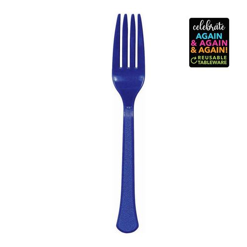 Premium Forks Bright Royal Blue Extra Heavy Weight 20 Pack