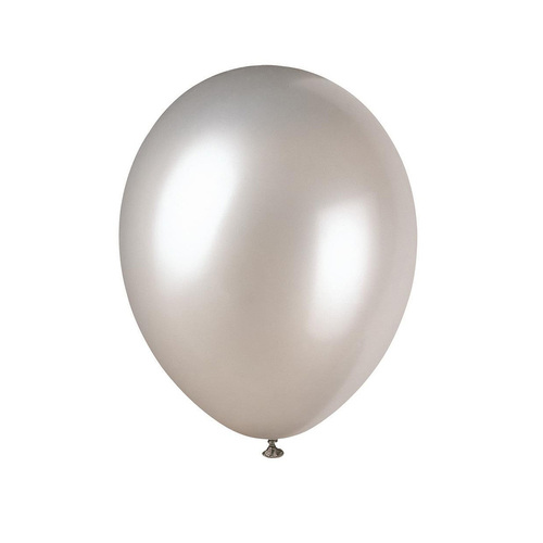 Shimmer Silver Premium Pearl Balloons 30cm 8 Pack