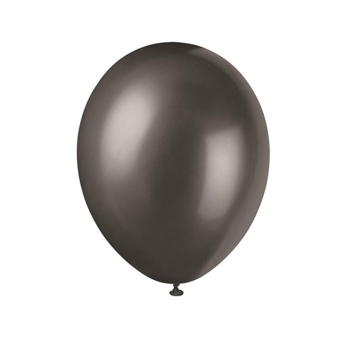 Ink Black Premium Pearl Balloons 30cm 8 Pack