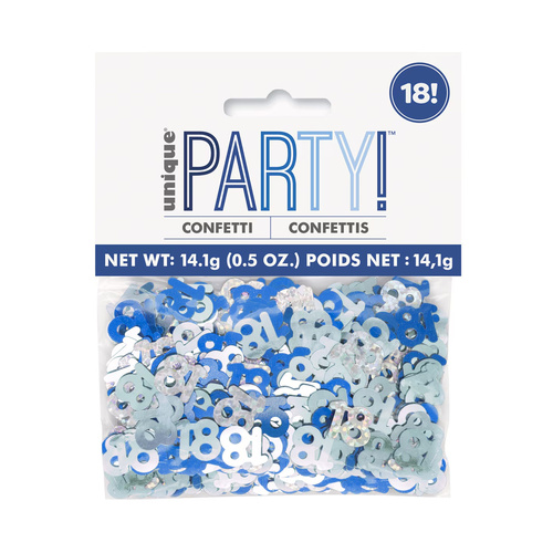 Glitz Blue Number 18 Confetti 14grams 