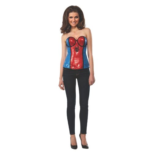 Spider-Girl Sequined Corset Adult