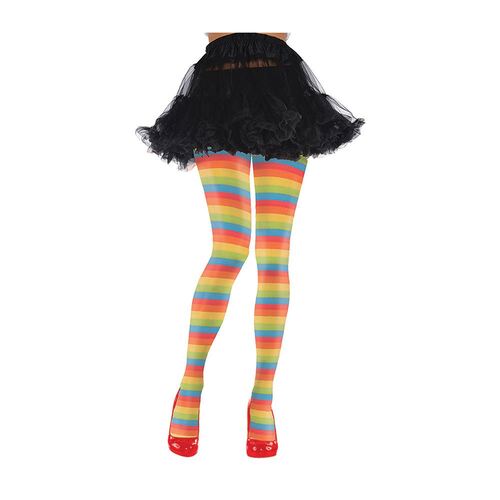 Rainbow Striped Clown Tights