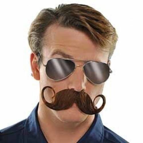 Brown Handle Bar Moustache