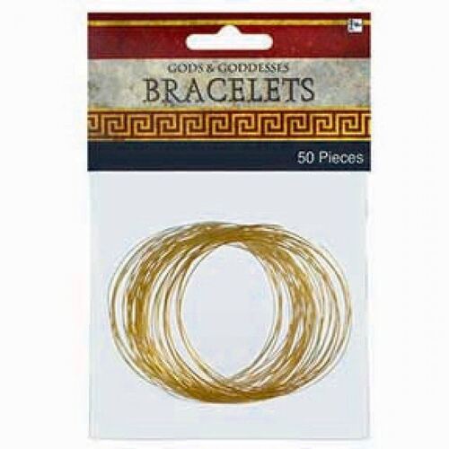 Bangle Bracelets Gold 50 Pack