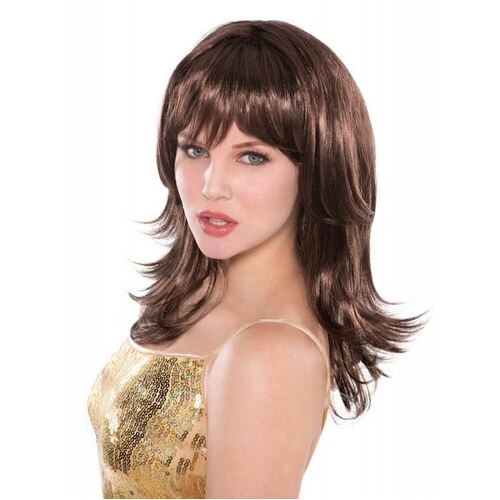 Wig Feather Shag Brown