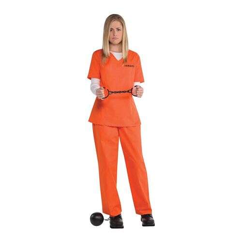 Costume Orange Inmate Women's Standard Size