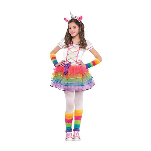 Costume Rainbow Unicorn Girls 3-4 Years