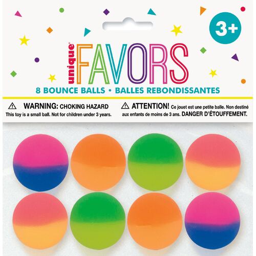 8 Bounce Balls - 32.5Mm 2 Tone