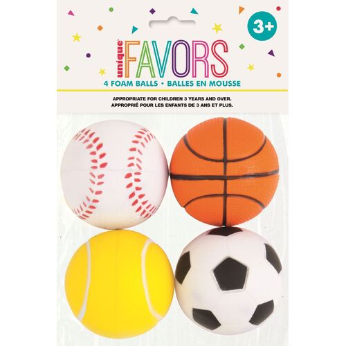 4 Foam Balls