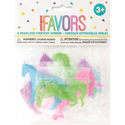 8 Pearlized stretchy Horses