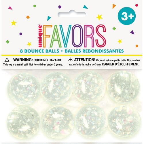 8 Bounce Balls - 32.5Mm Irid