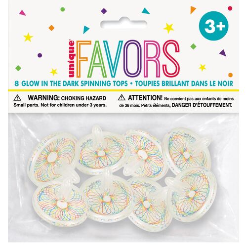 8 Spin Tops - Glow