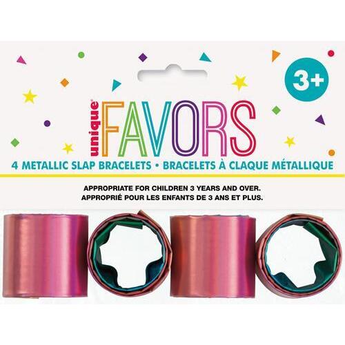 Rainbow Slap Bracelets 4 Pack