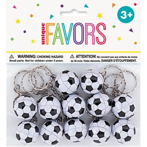 12 Soccer Ball Keyrings