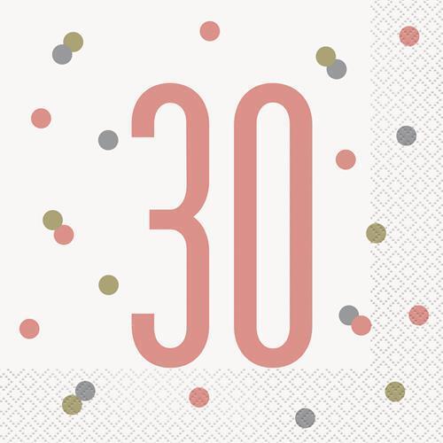 Rose Gold - 30 Luncheon Napkins 16 Pack