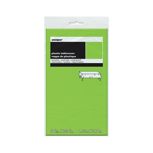 Neon Green Plastic Tablecover Rectangle 