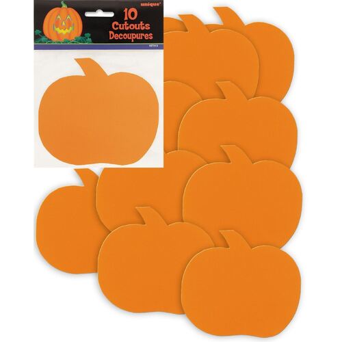 10 Mini Pumpkin Cutouts