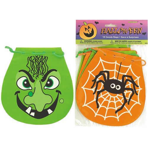 Halloween Draw String Bags 10 Pack