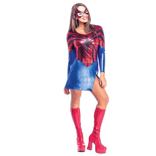 Spider-Girl Dress And Mask Adult Costume