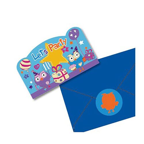 Giggle and Hoot Postcard Invitations 8 Pack
