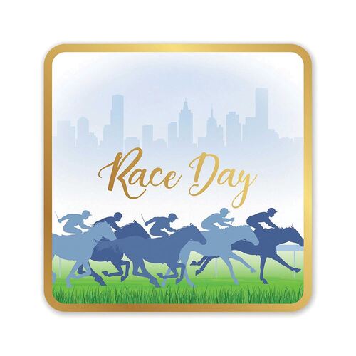 Race Day Hot Stamped Drink Coasters 6 Pack