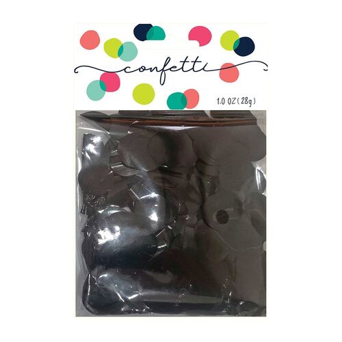 Confetti Circles Metallic Black 2cm Foil 28g