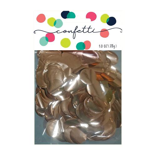 Confetti Circles Metallic Rose Gold 2cm Foil 28g