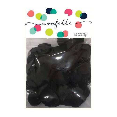 Confetti Circles Black 2cm Tissue Paper 28g