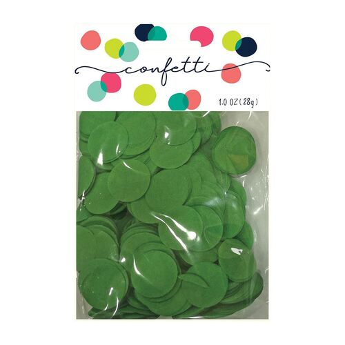 Confetti Circles Dark Green 2cm Tissue Paper 28g
