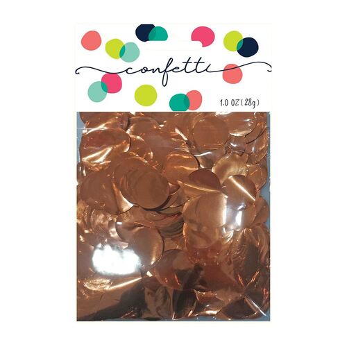 Confetti Circles Metallic Orange 2cm Foil 28g