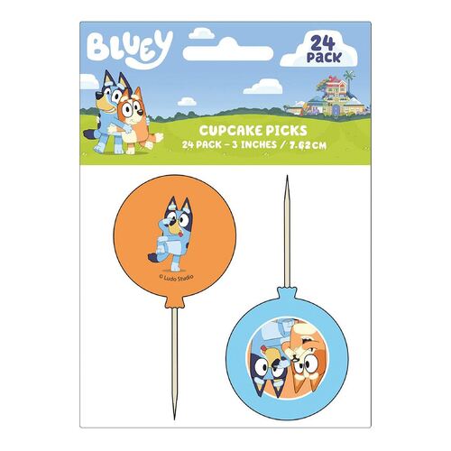 Bluey Cupcake Picks 24 Pack