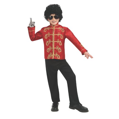 Michael Jackson Deluxe Red Military Jacket Child