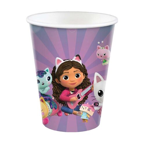 Gabby's Dollhouse Paper Cups 266ml 8 Pack