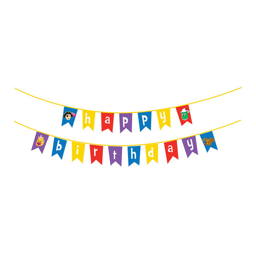 The Wiggles Party Happy Birthday Pennant Banner