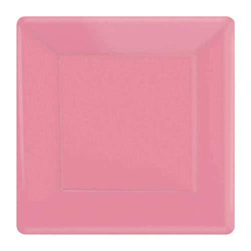 Paper Plates Square New Pink NPC 17cm 20 Pack