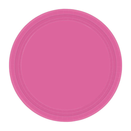 Paper Plates Round Bright Pink NPC 23cm 20 Pack