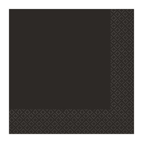 Jet Black Beverage Napkins 2 PLY 40 Pack