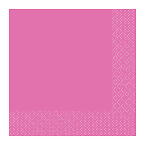 Bright Pink Beverage Napkins 2 PLY 40 Pack