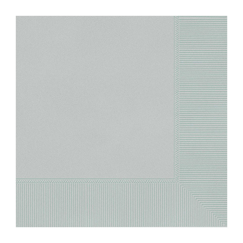 Silver Beverage Napkins 2 PLY 40 Pack