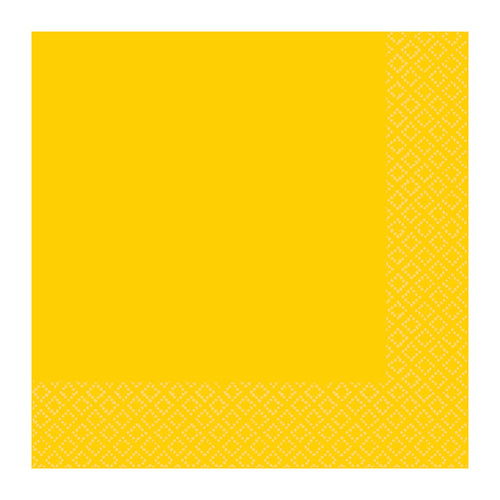 Sunshine Yellow Lunch Napkins 2 PLY 40 Pack